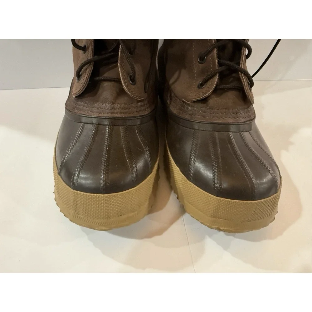 Vintage Eddie Bauer by SOREL Duck Boots Brown Suede Wool Lined Made Canada 6